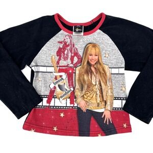 Vintage Hannah Montana Shirt Girls 6/6x Miley Cyrus Pop Star Disney Pajama Top